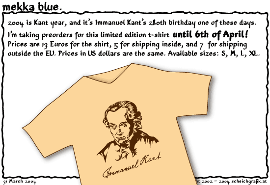 Get your Kant t-shirt while you can! Get your Kant t-shirt while you can!