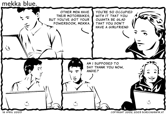 PowerBooks instead of women. PowerBooks instead of women.
