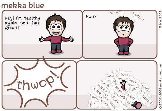 Thwopped by a four letter word.