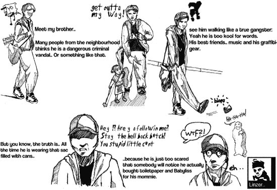Guest strip by Linzer Shanguy. Guest strip by Linzer Shanguy.