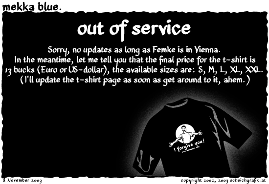Out of service until 11 November.